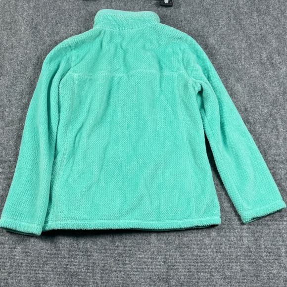 Talbots Fleece Pullover Quarter Zip Cozy Comfy Soft Mint Green M casual chic - Picture 4 of 9